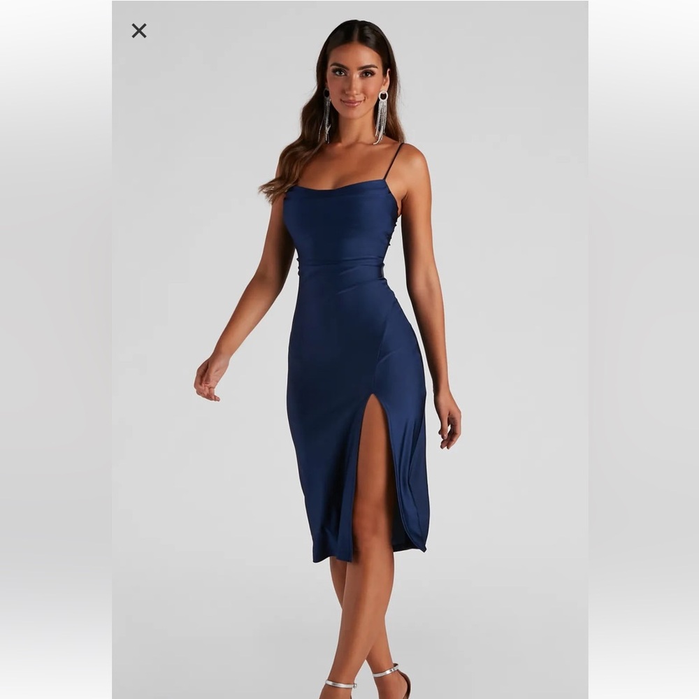Windsor Navy Blue Midi Dress